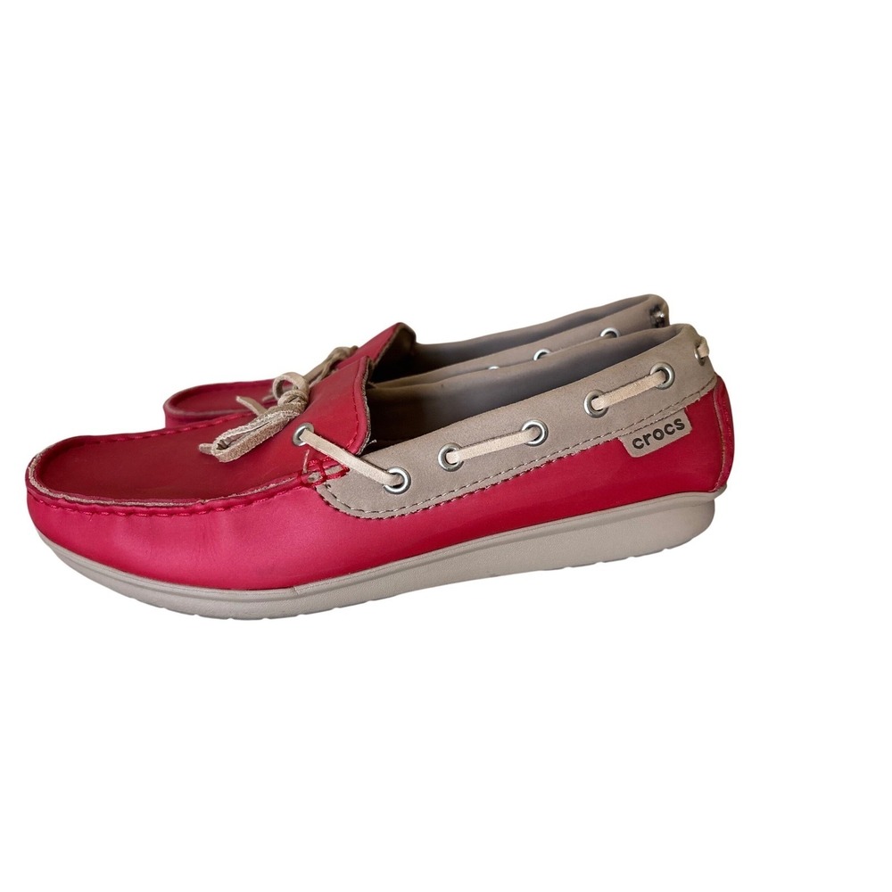 Crocs‎ Beach Line Boat Shoes Womens 7 Nautical Loafers recovery comfort beachy